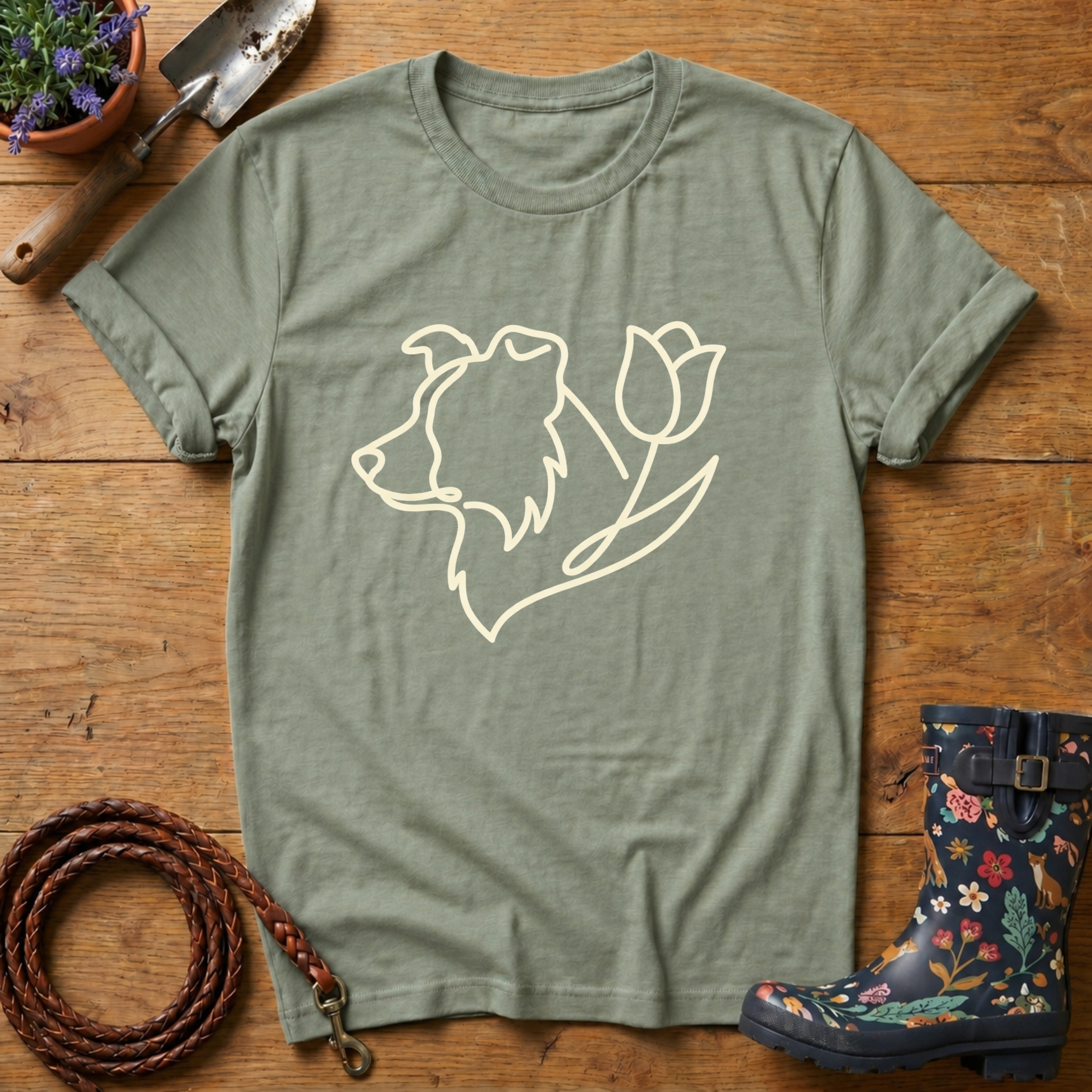 Boarder Collie Tulip T-shirt