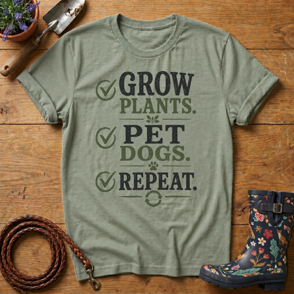 Grow Plants, Pet Dogs T-shirt
