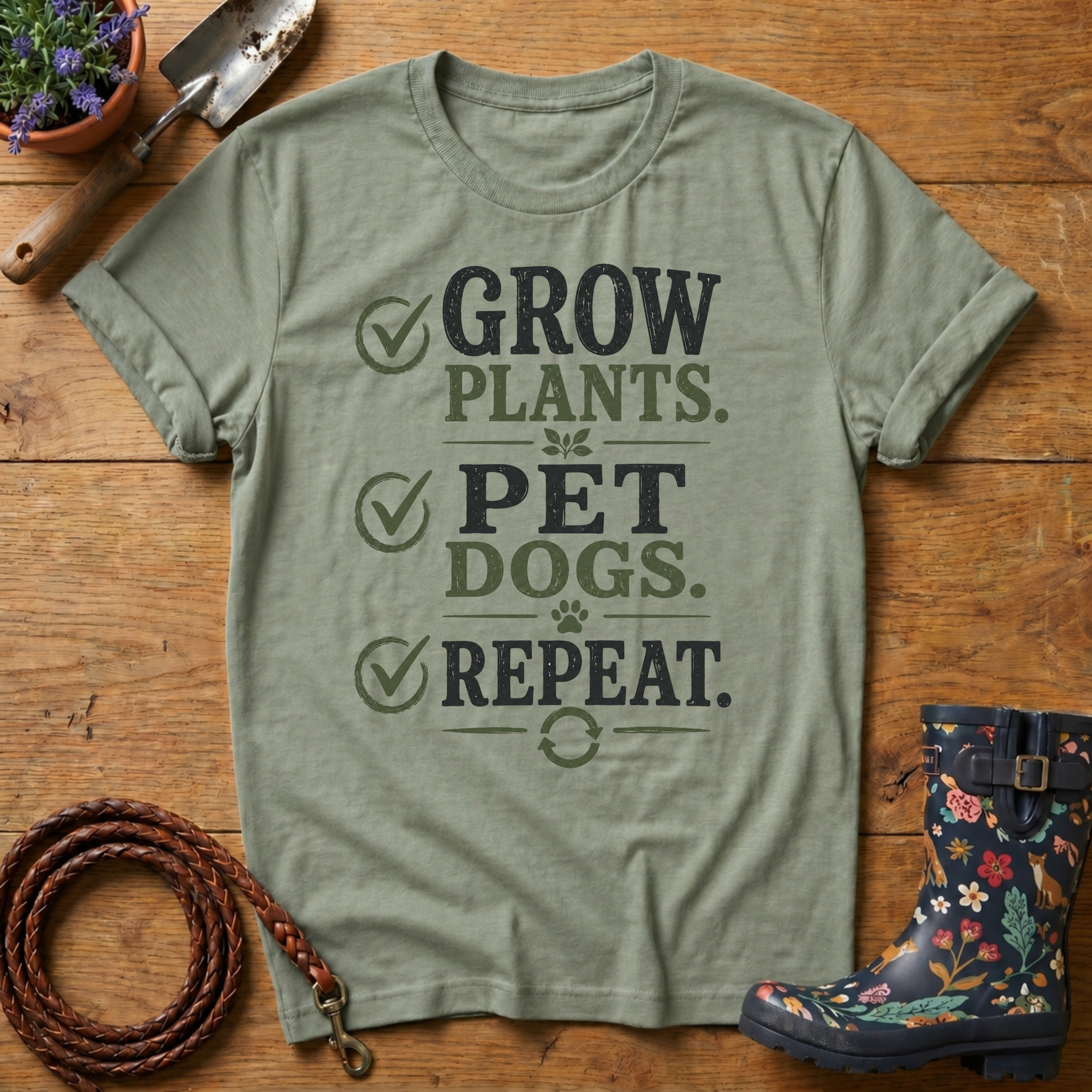 Grow Plants, Pet Dogs T-shirt