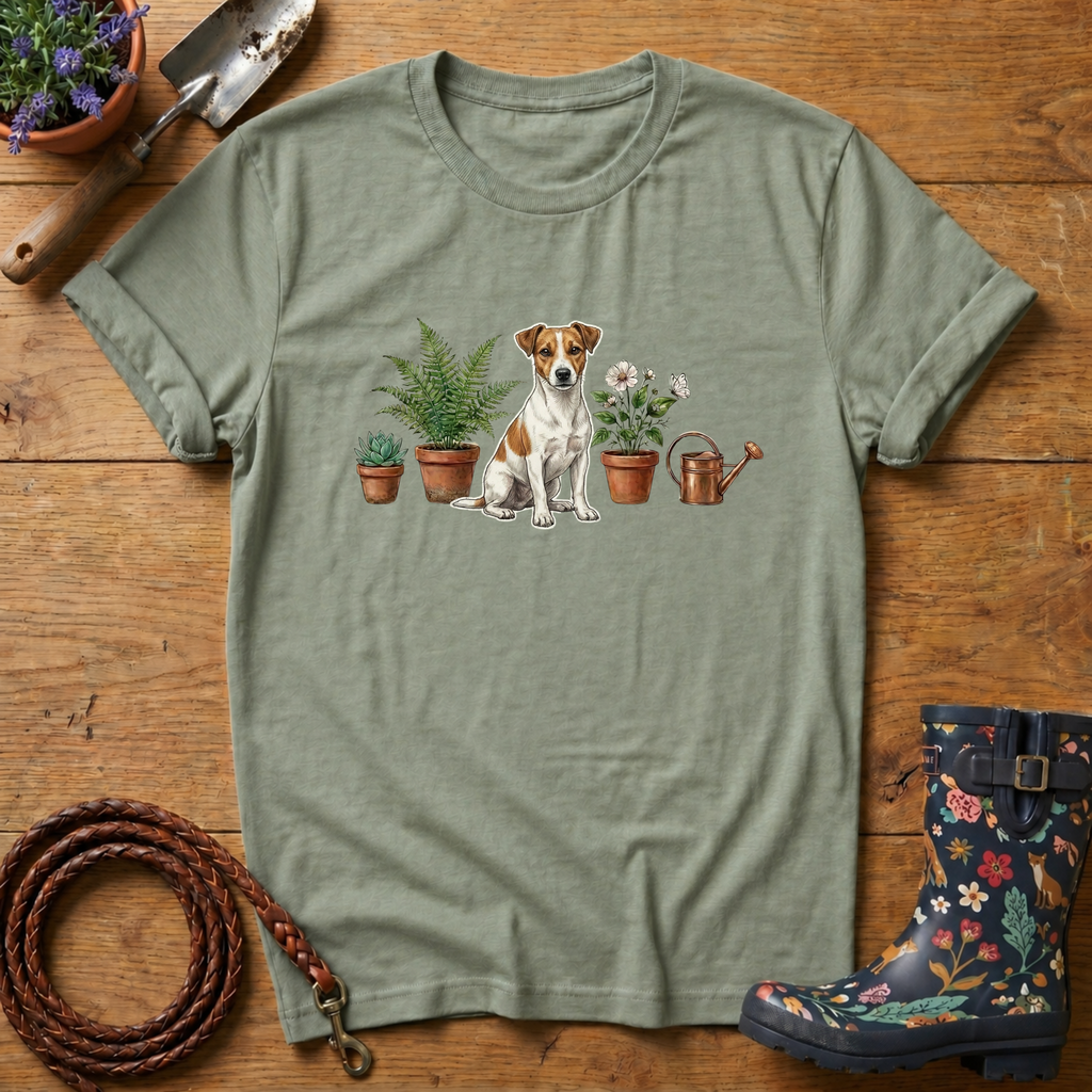 Jack Russel Guarding the Plants T-shirt