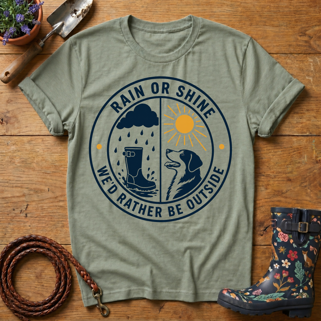Rain or Shine We'd Rather Be Outside T-shirt