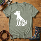 Jack Russel Sunflowers & Butterflies T-shirt