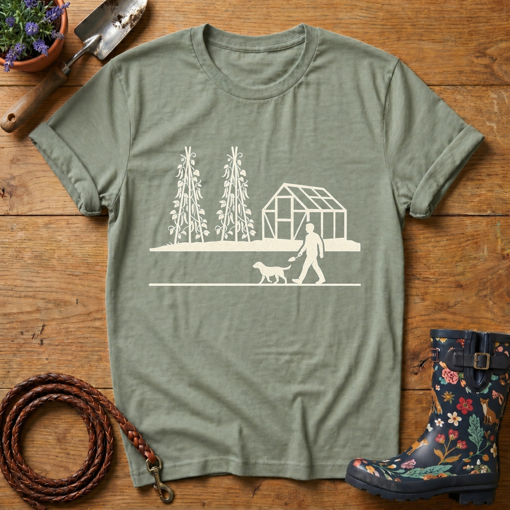 Walking to the greenhouse T-shirt