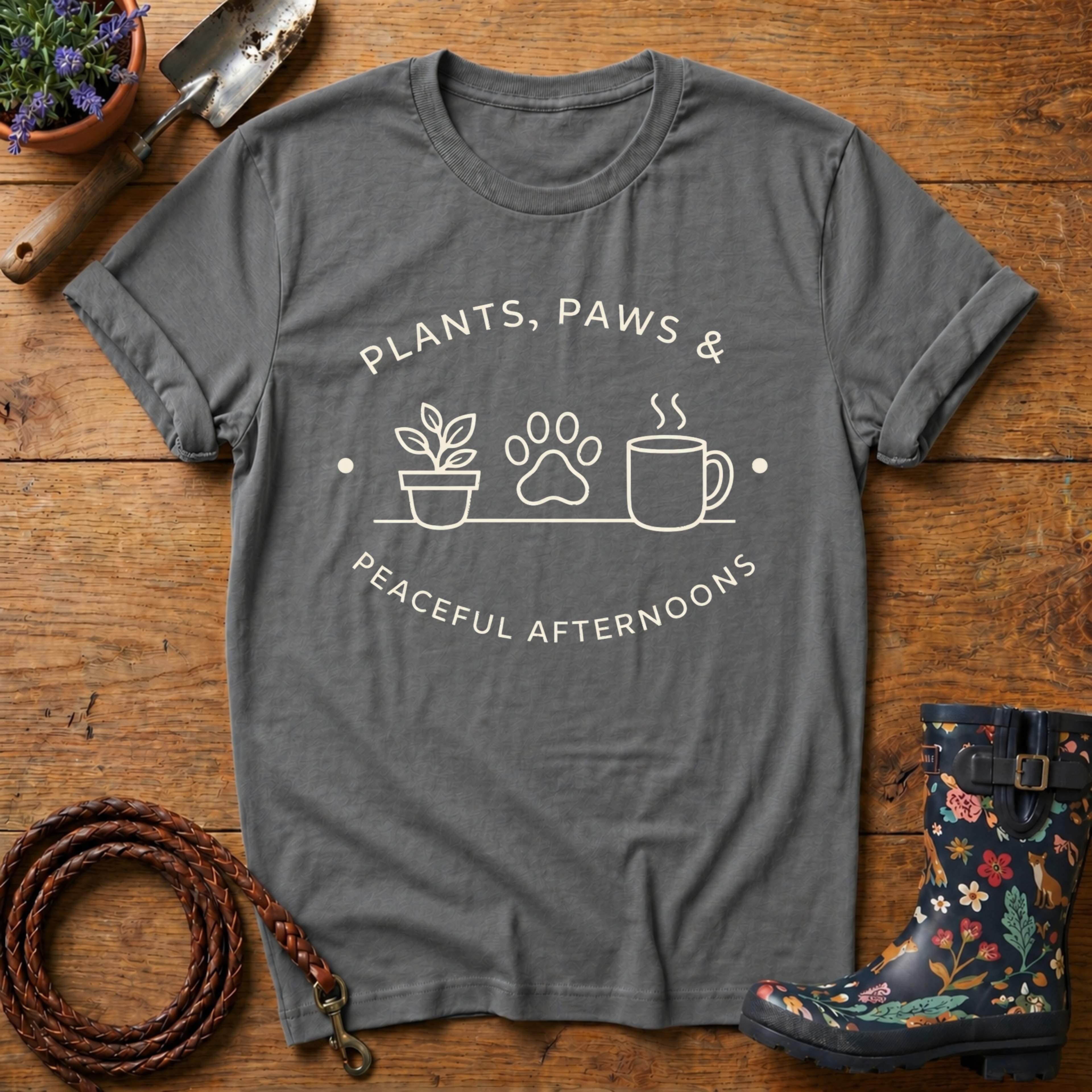Plants, Paws & Peace T-shirt