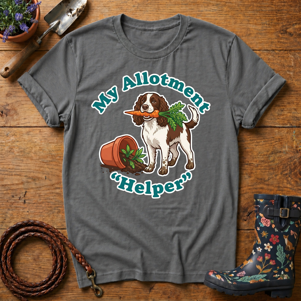 Spaniel My Allotment 'Helper' T-shirt