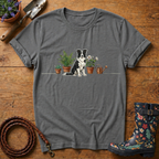 Border Collie Potted Plants T-shirt