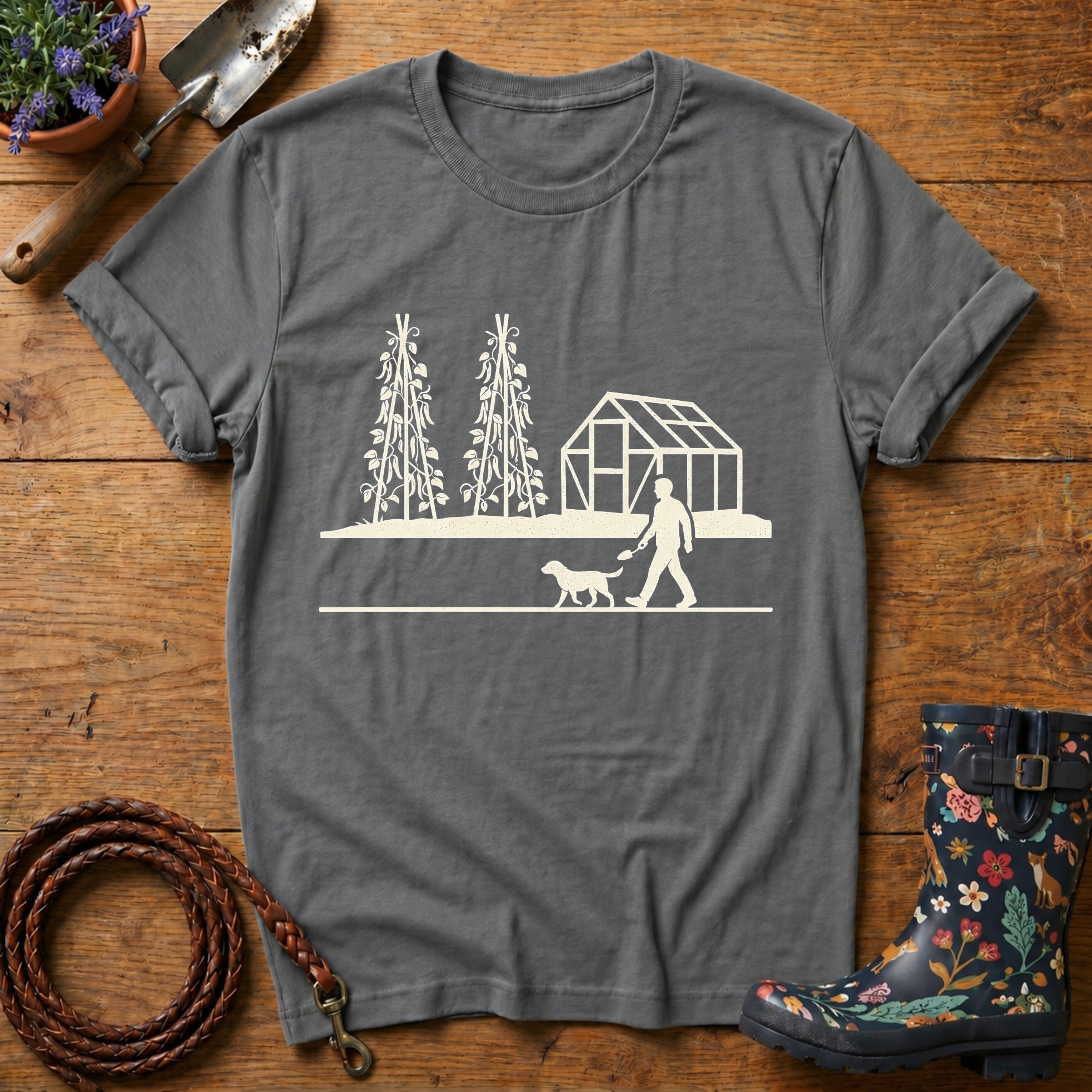 Walking to the greenhouse T-shirt
