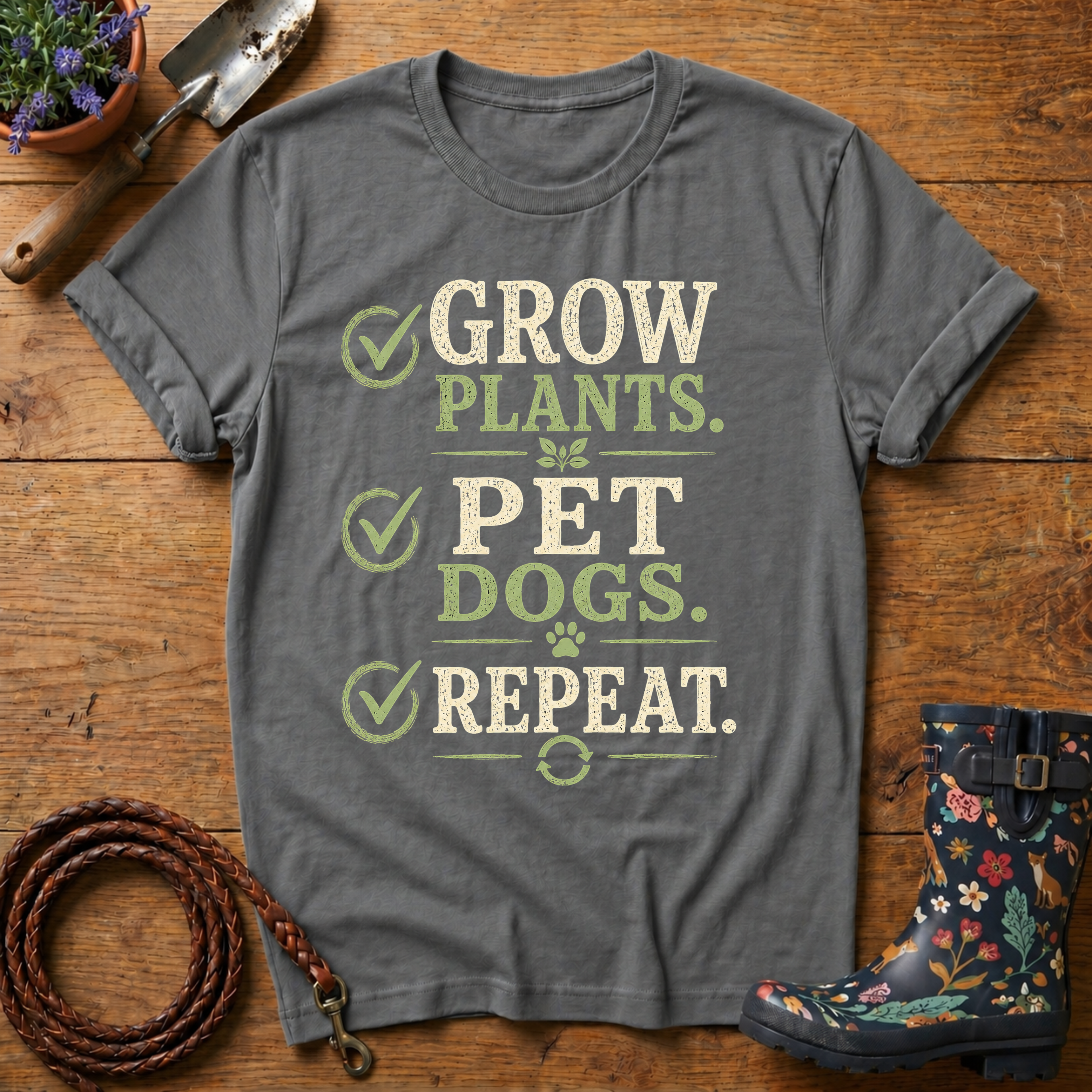 Grow Plants, Pet Dogs T-shirt