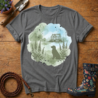 Labrador In The Garden Watercolour T-shirt