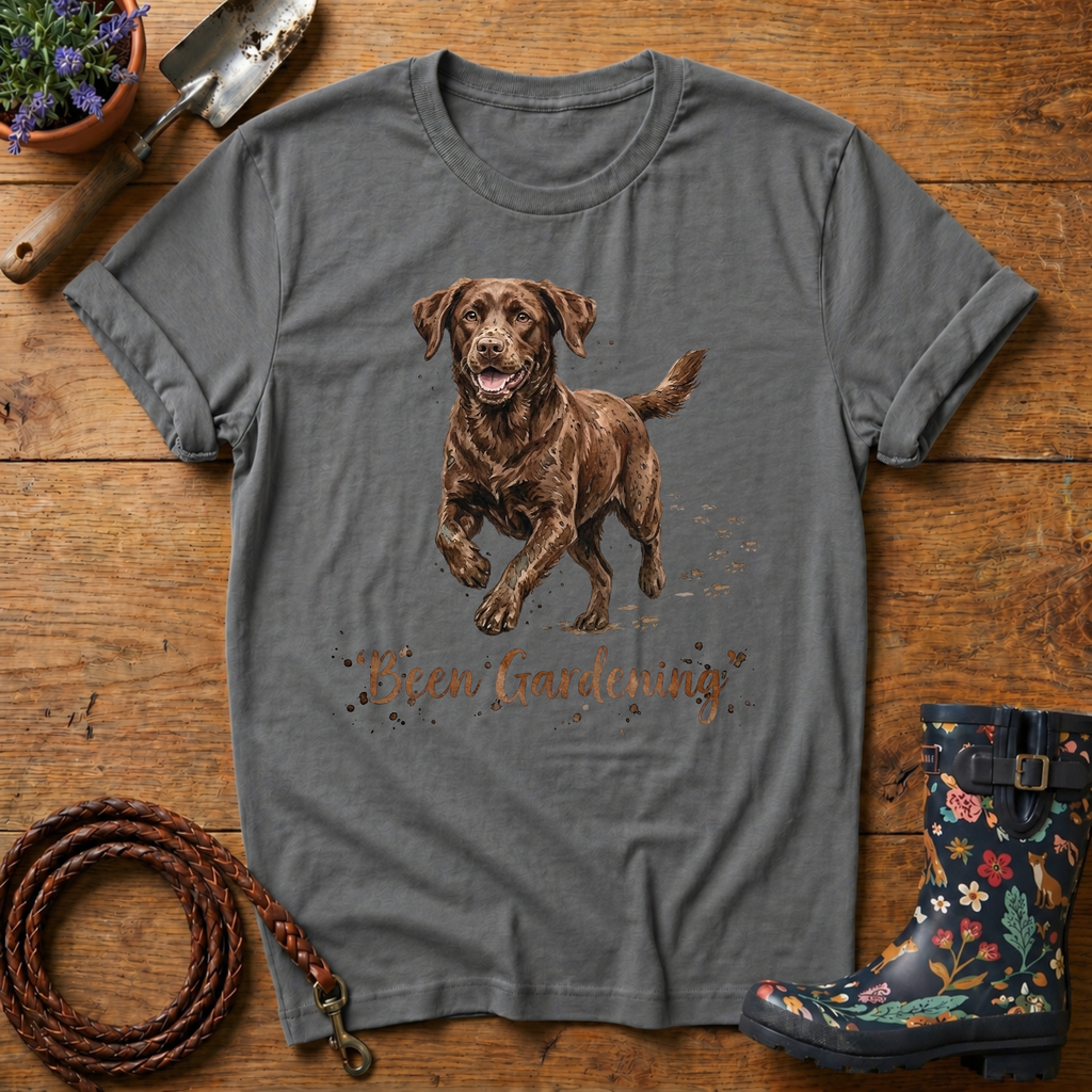 Chocolate Lab 'Been Gardening' T-shirt