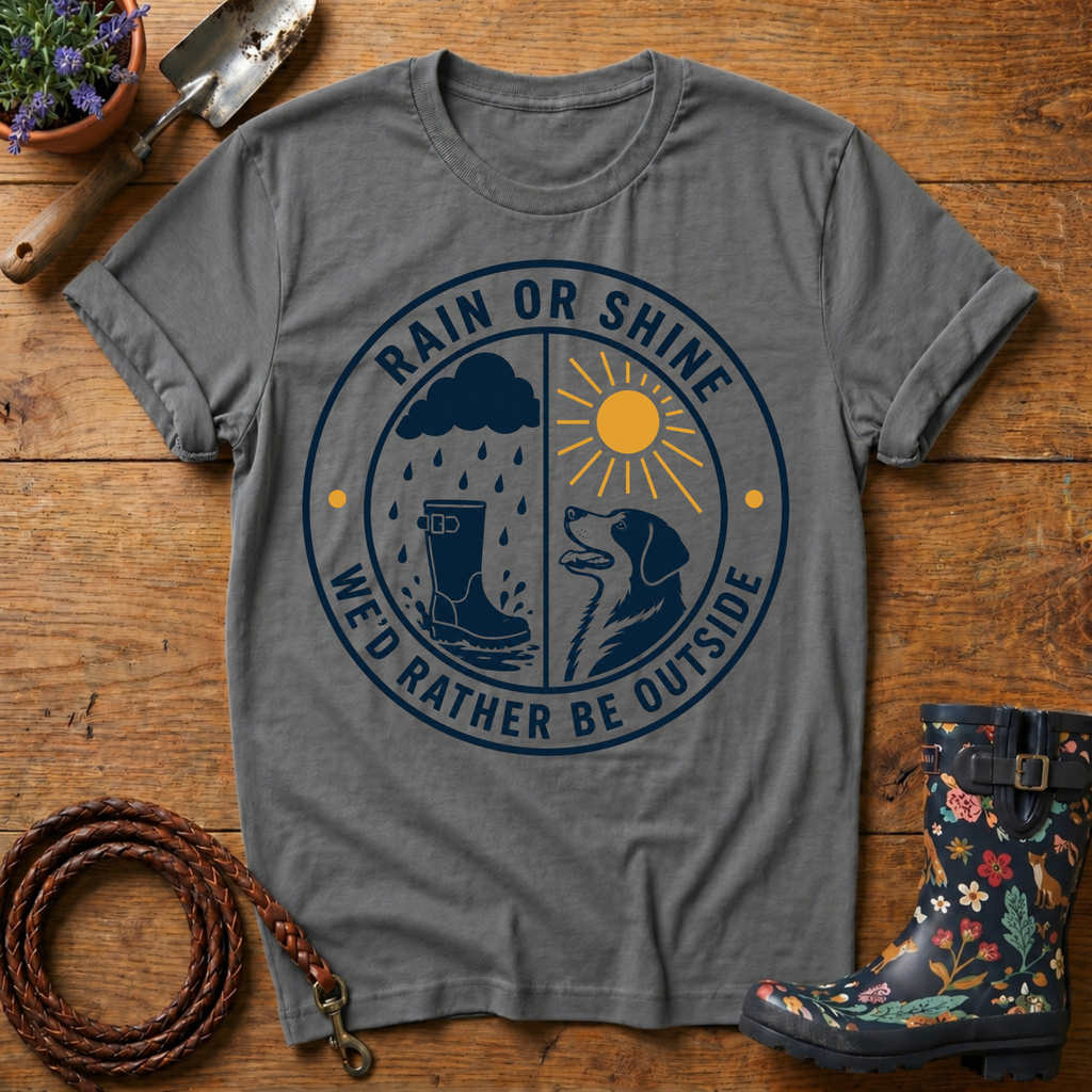 Rain or Shine We'd Rather Be Outside T-shirt