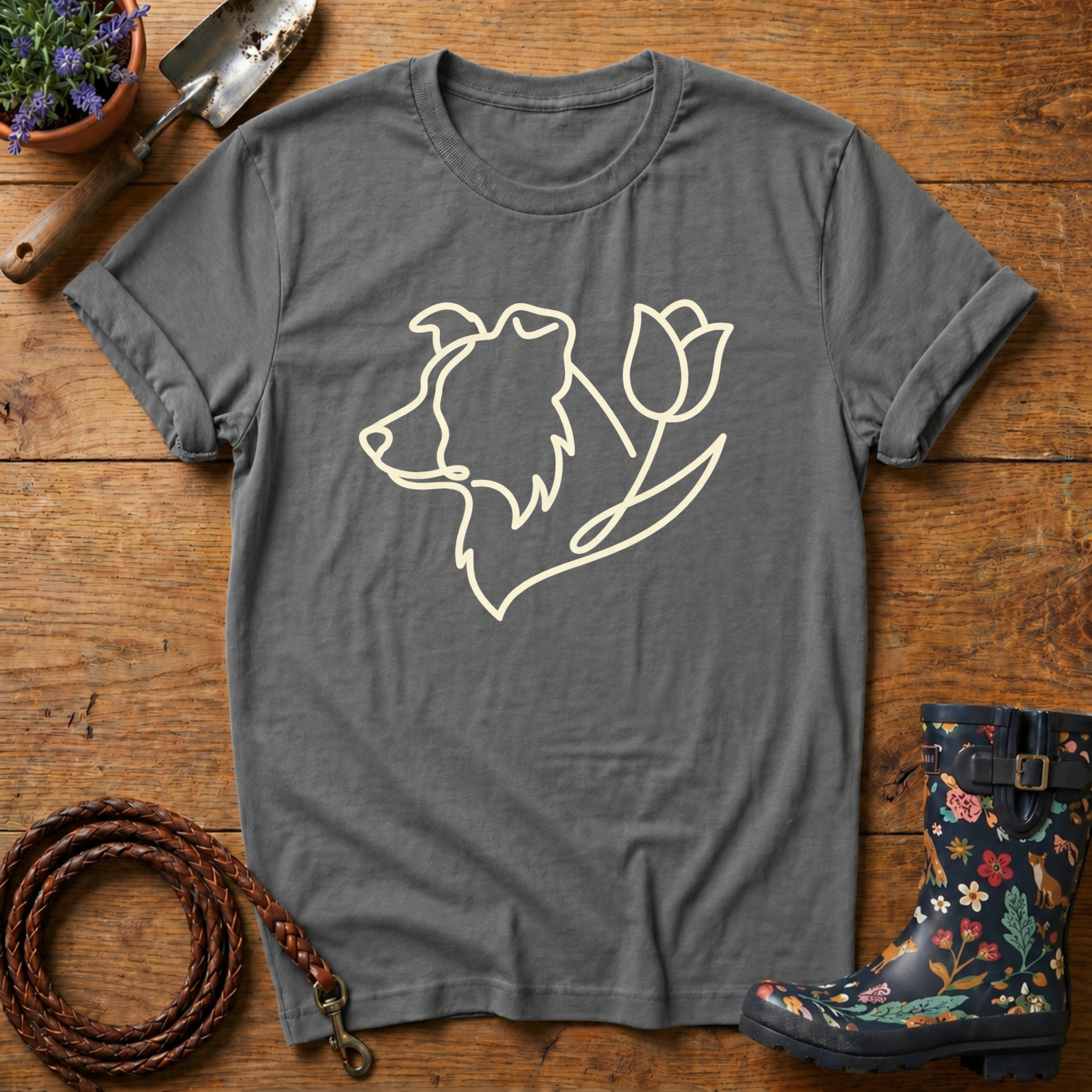 Boarder Collie Tulip T-shirt
