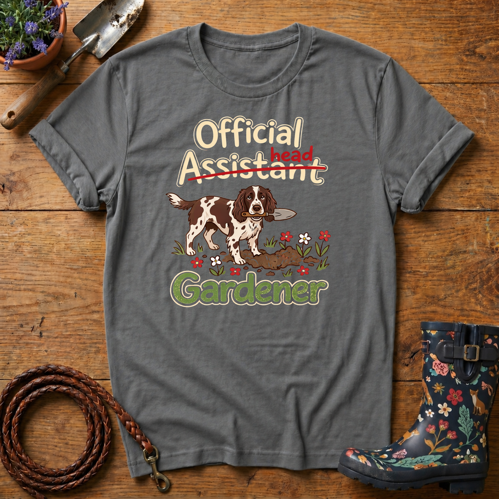 Spaniel Official Head Gardener T-shirt