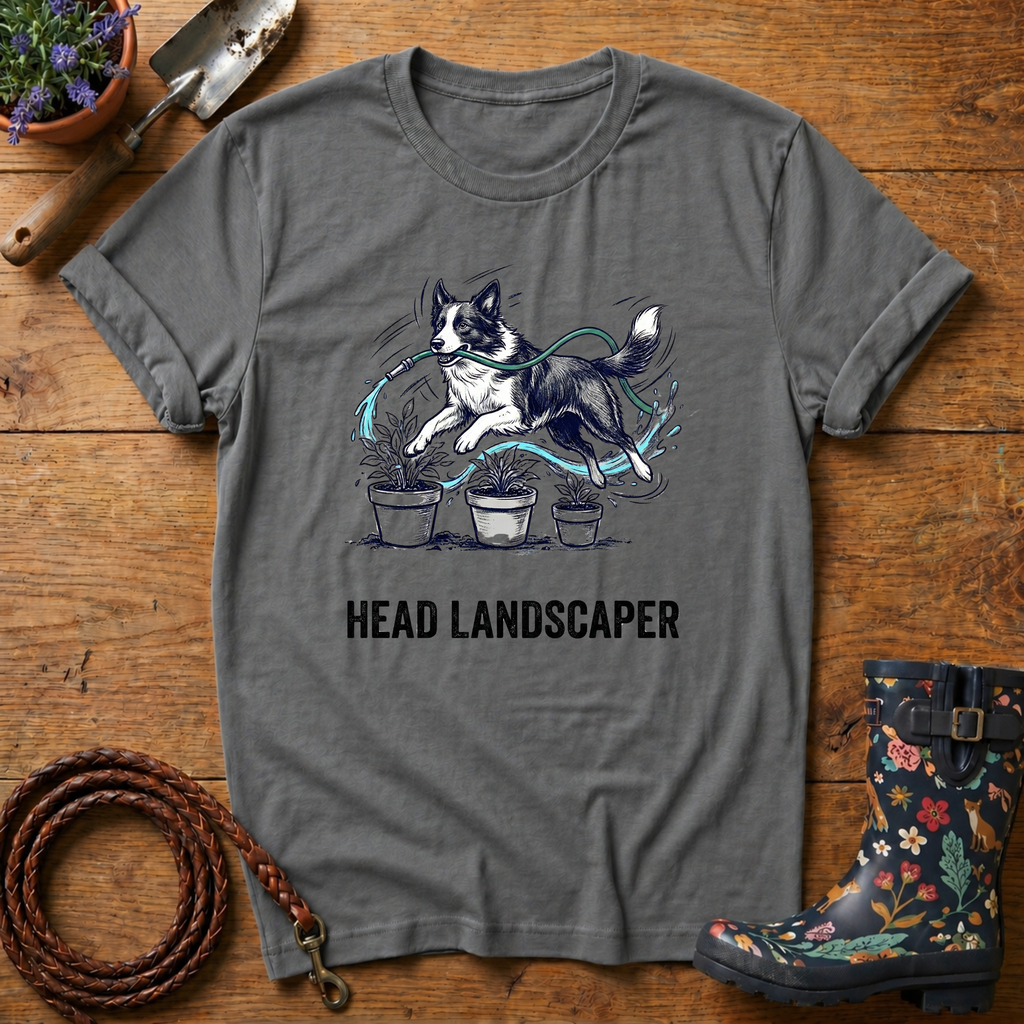Collie Head Gardener T-shirt