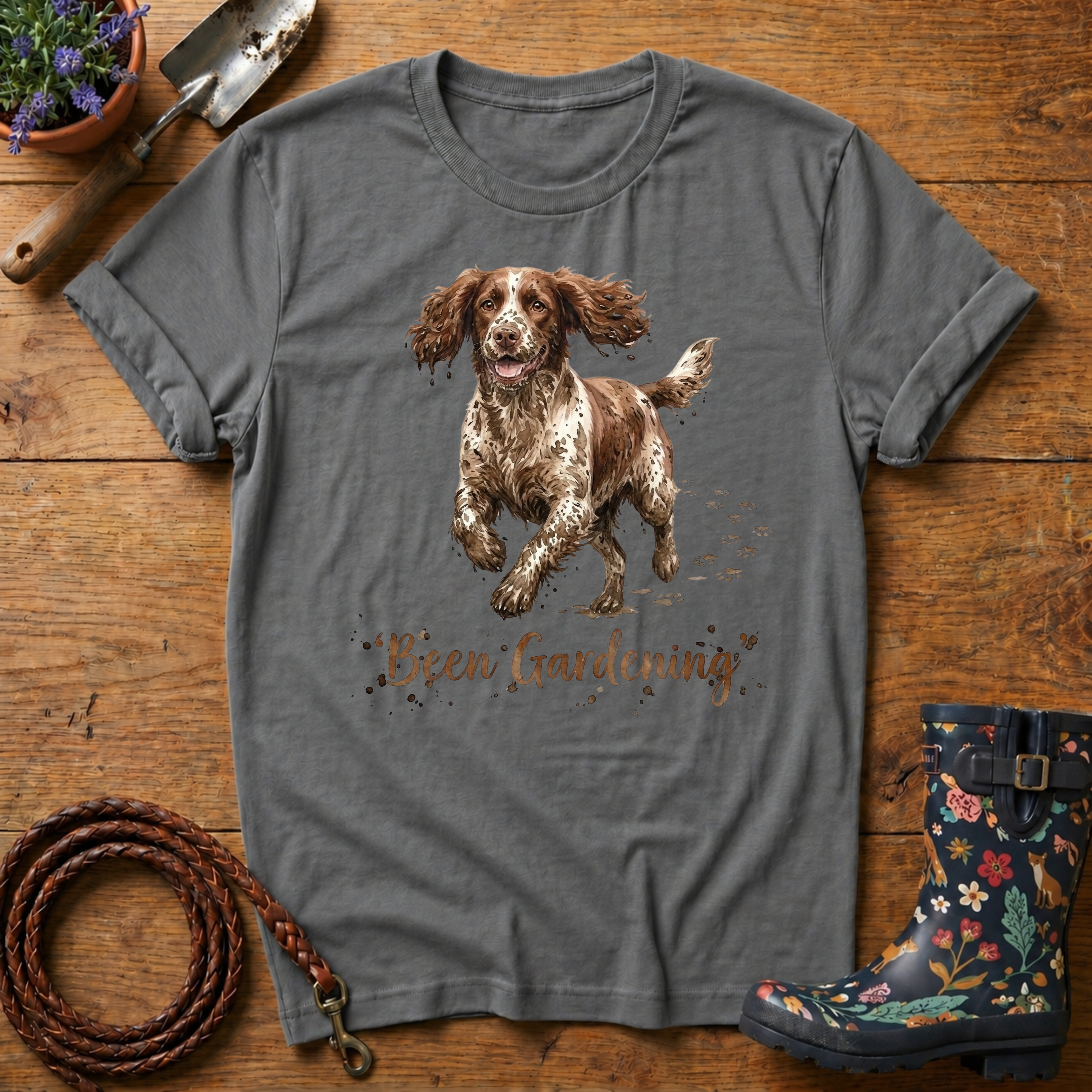 Cocker Spaniel 'Been Gardening' T-shirt