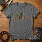 Spaniel Guarding Plants T-shirt
