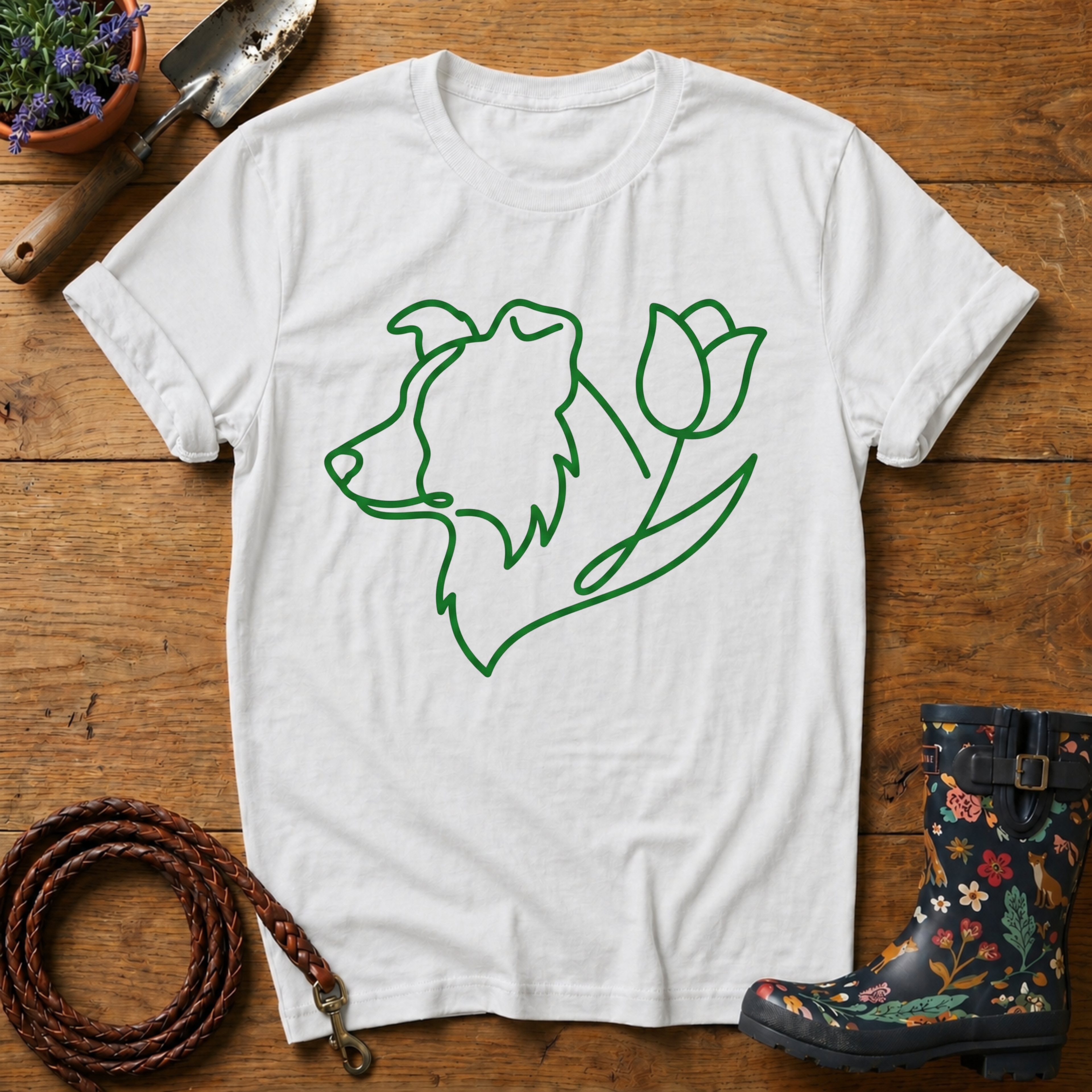 Boarder Collie Tulip T-shirt