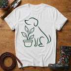 Simple Dog & Plant T-shirt