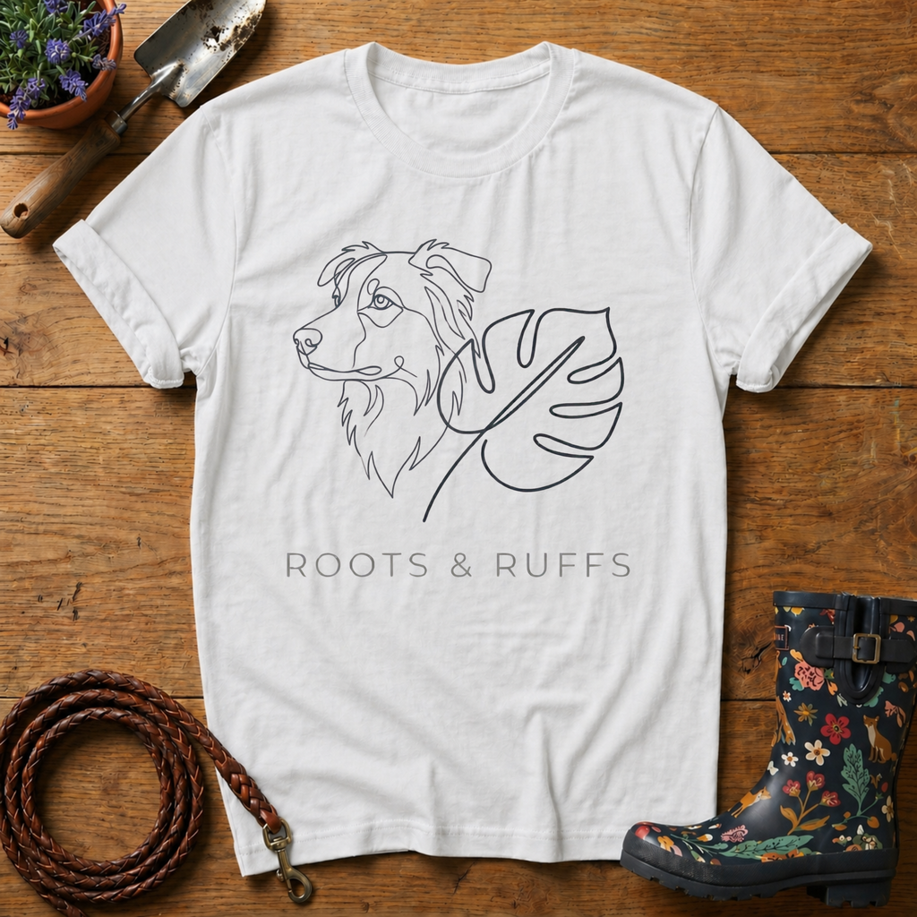 Boarder Collie Roots & Ruffs T-shirt