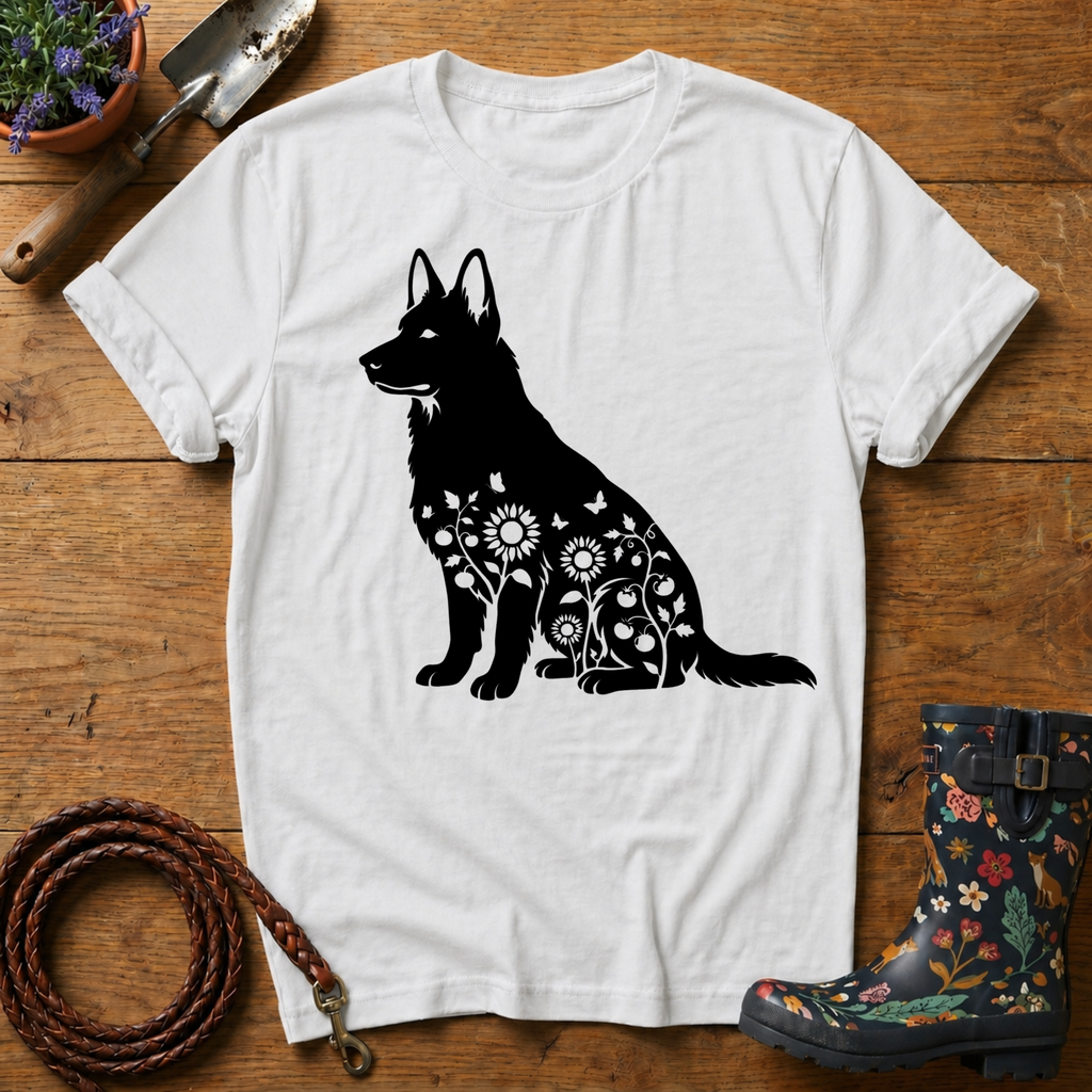 GSD Sunflowers & Butterfly T-shirt