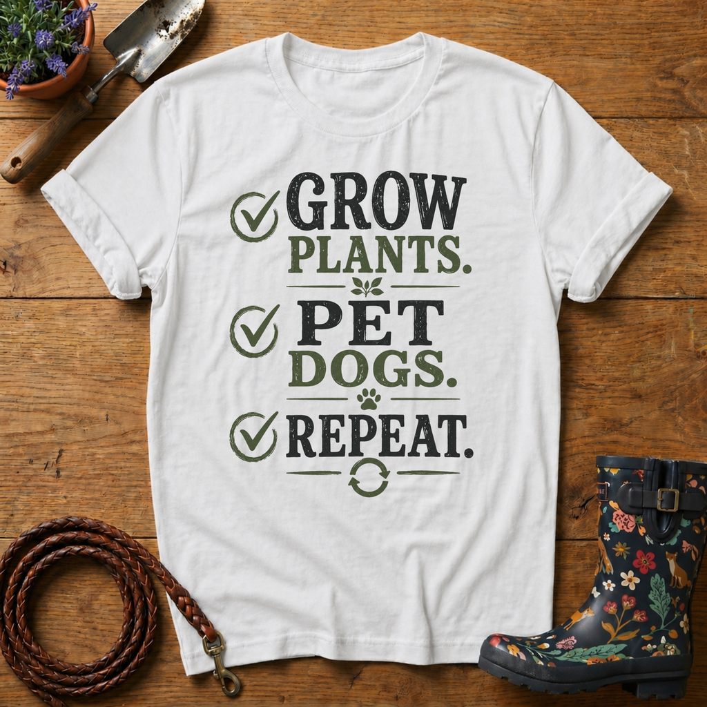 Grow Plants, Pet Dogs T-shirt