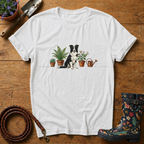 Border Collie Potted Plants T-shirt