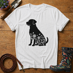 Labrador Sunflowers & Butterflies T-shirt