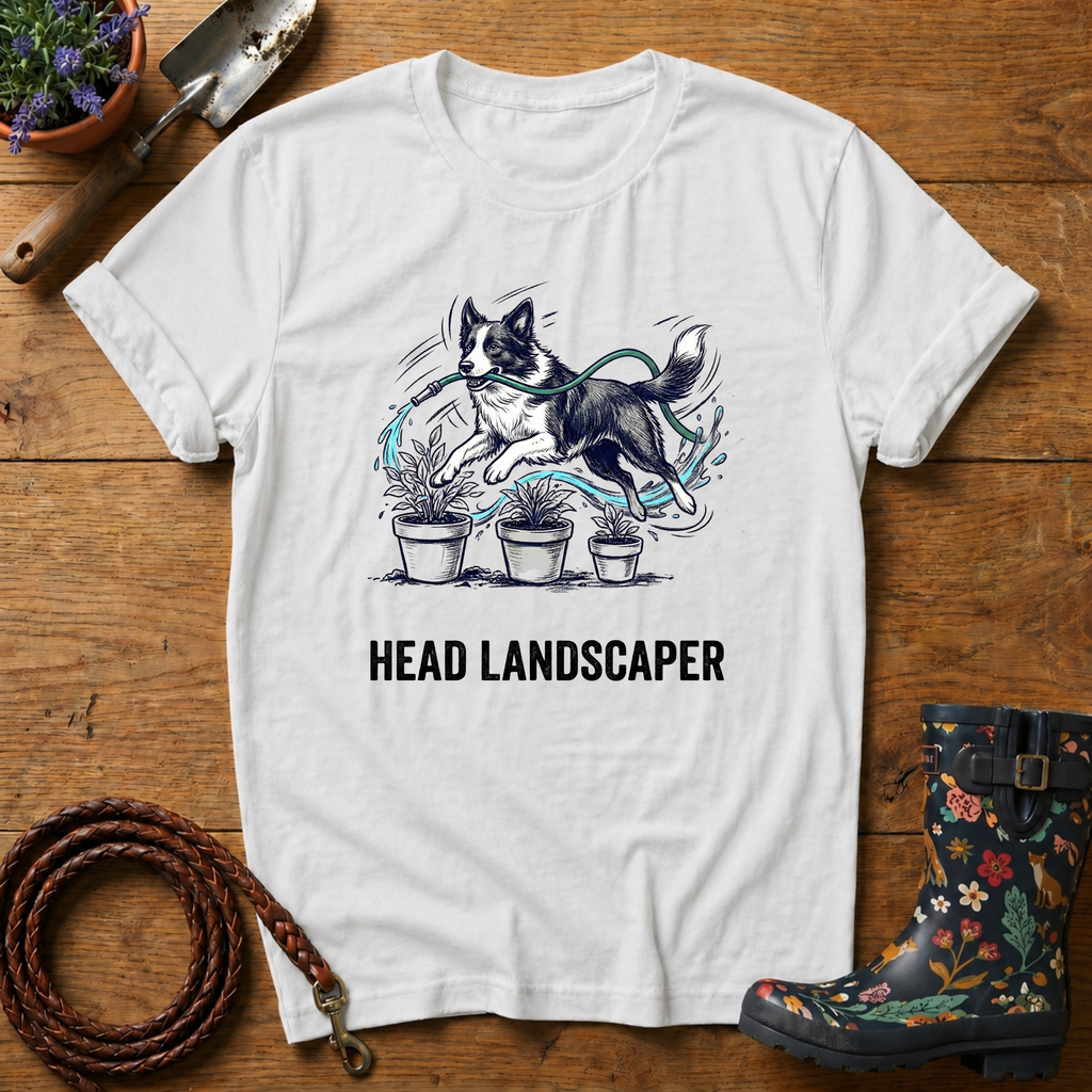 Collie Head Gardener T-shirt