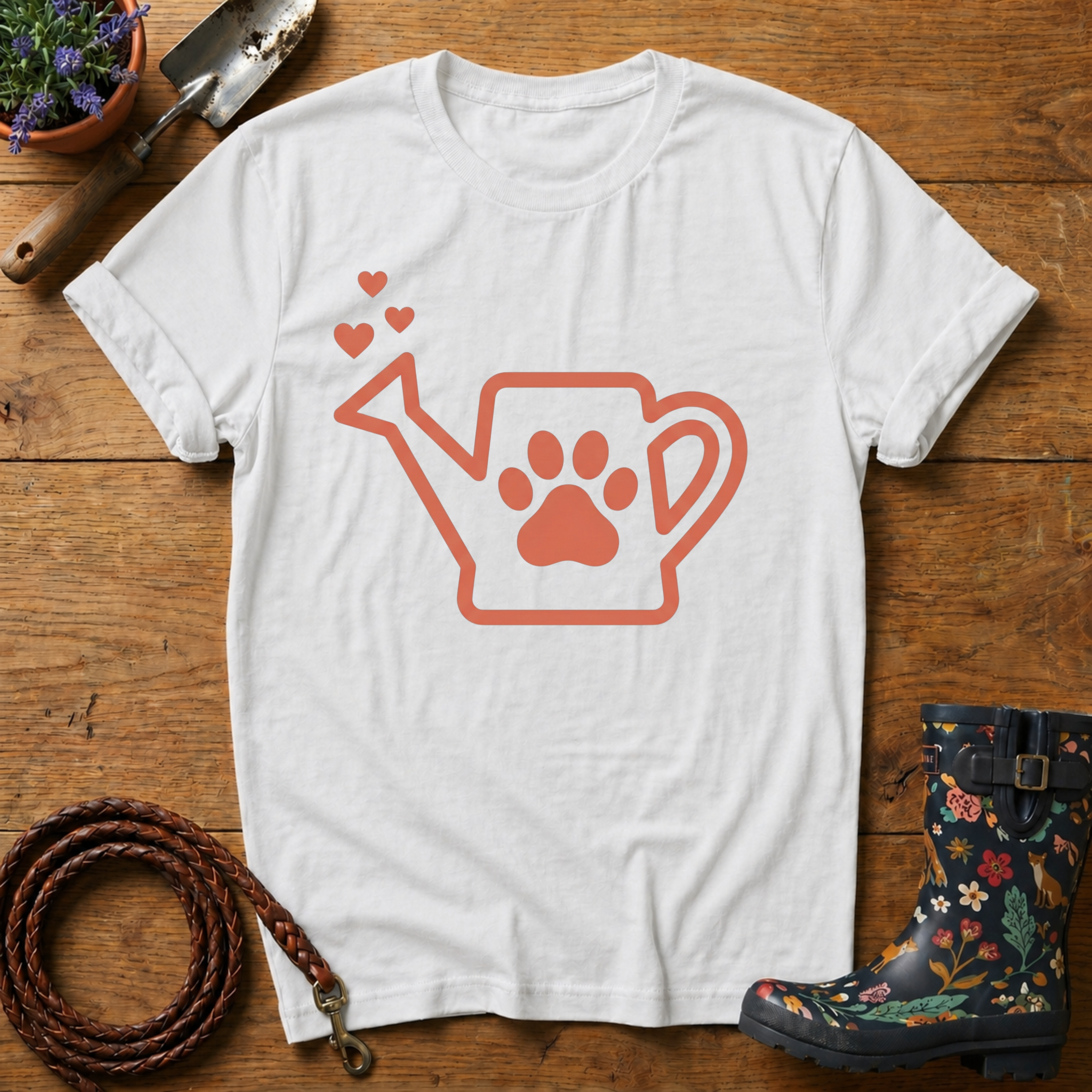 Paw Print Watering Can T-shirt