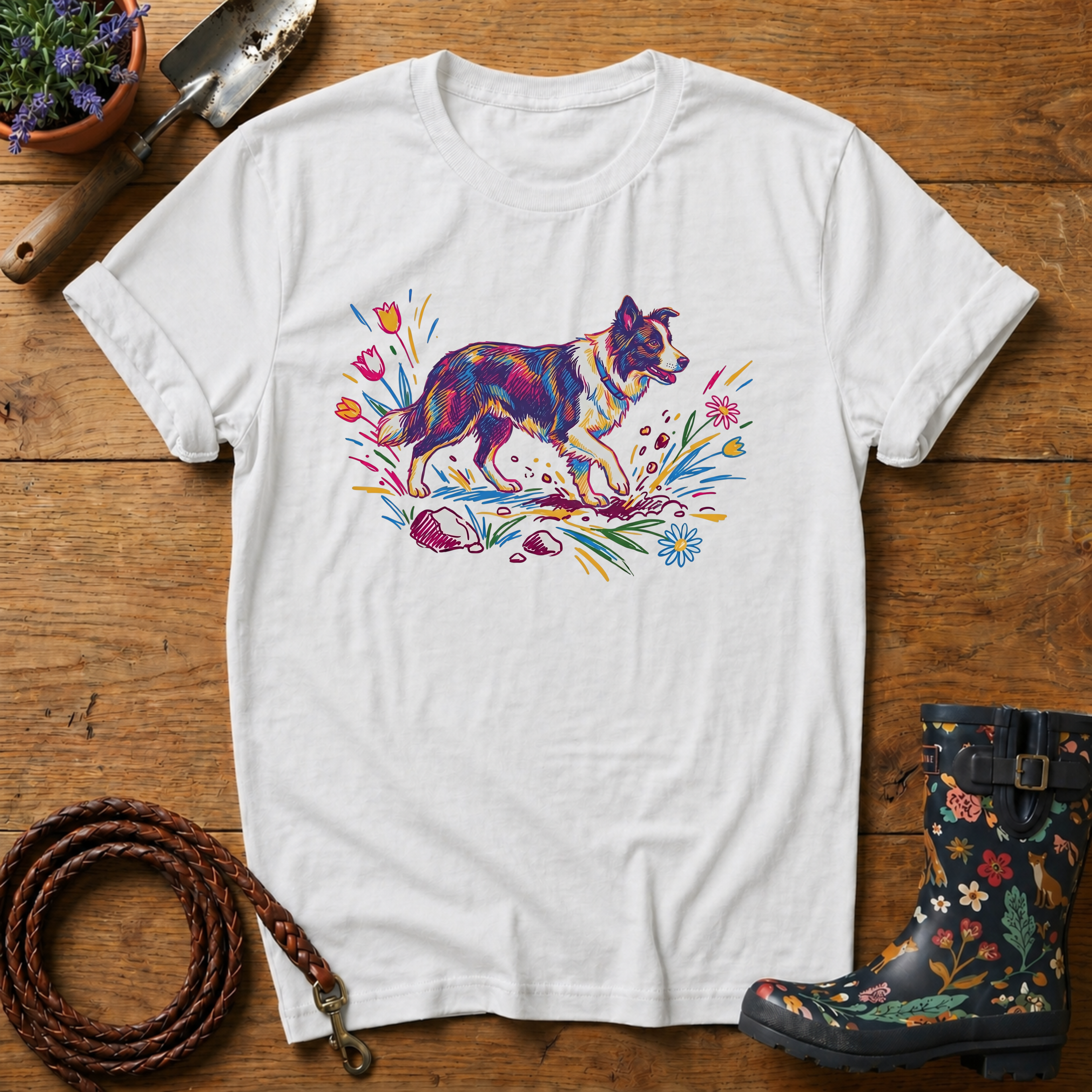 Border Collie Colour Pop T-shirt