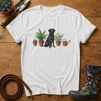 Black Lab  & Potted Plants T-shirts