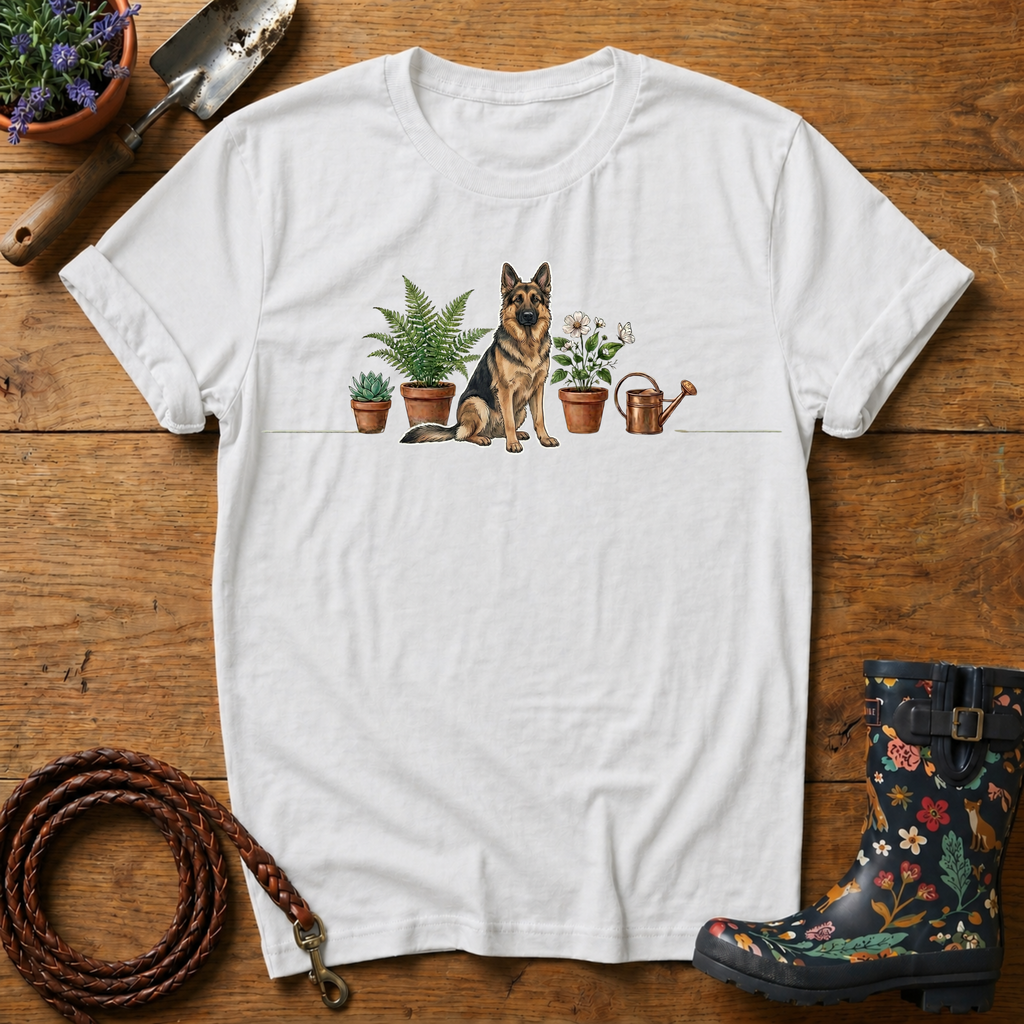 GSD Pot Plants & Watering can T-shirt