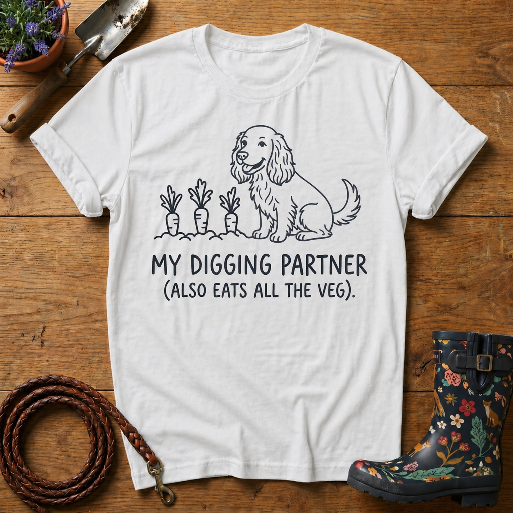 Spaniel 'Digging Partner' T-shirt