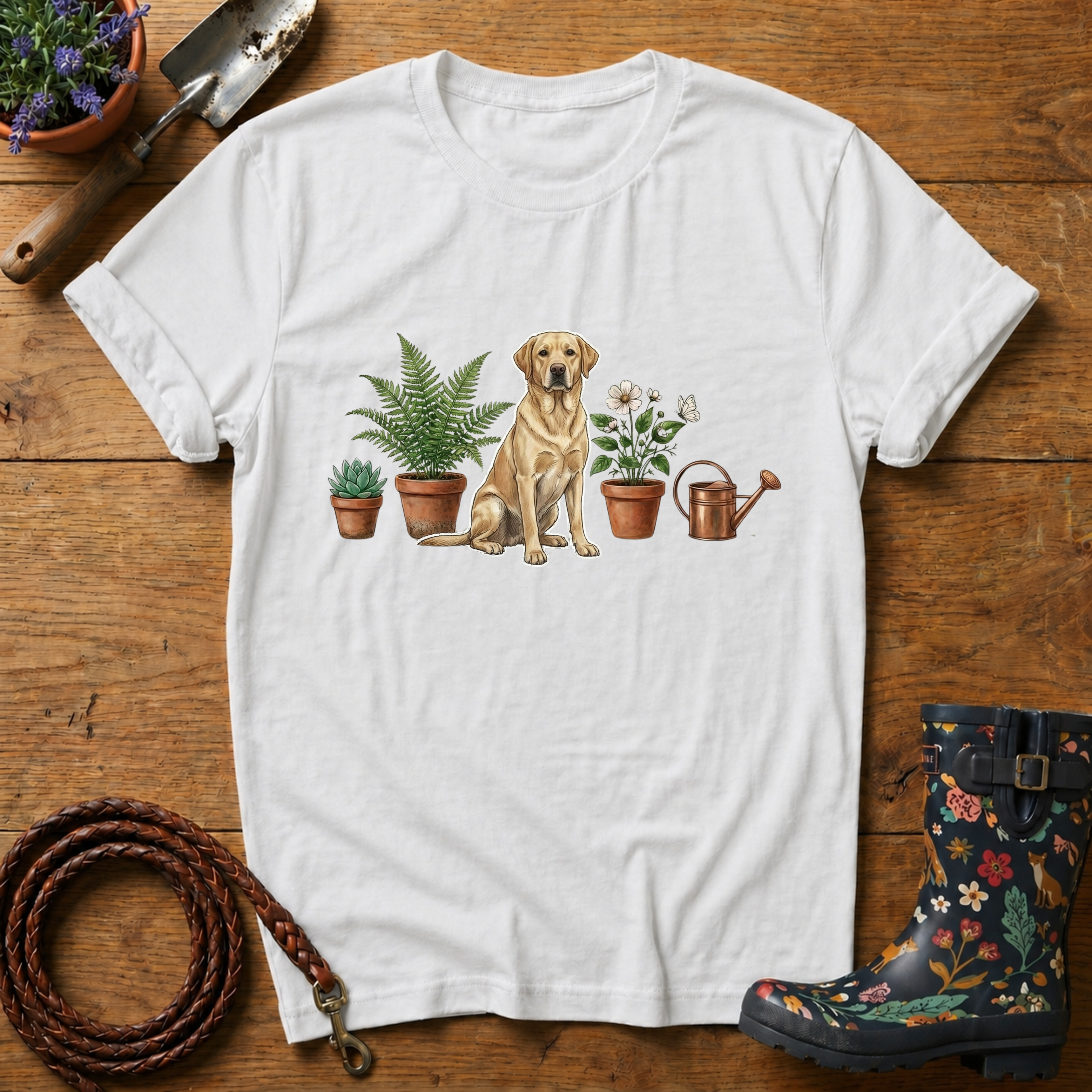 Labrador Pot Plants T-shirt