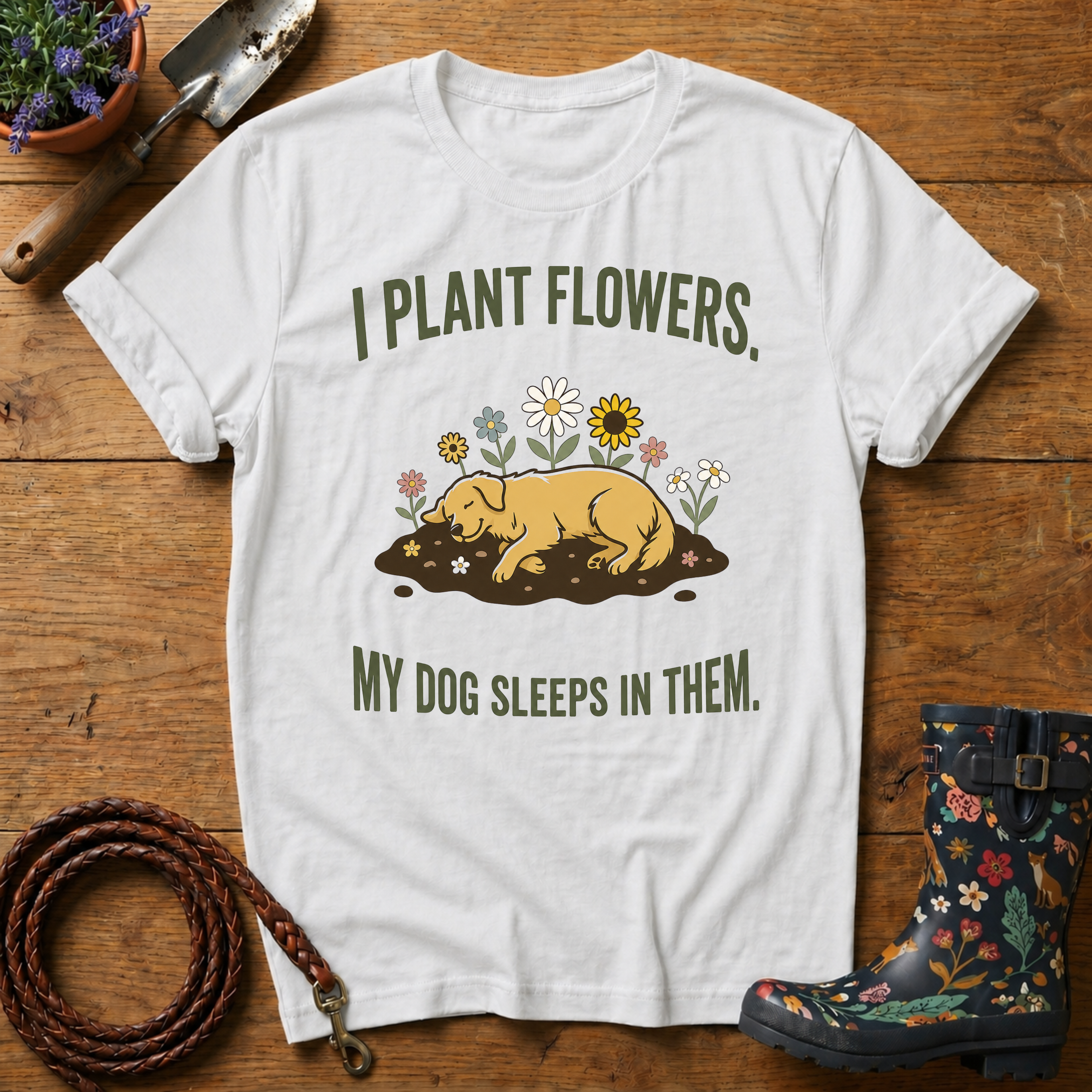 Sleeps In Flowers T-shirt
