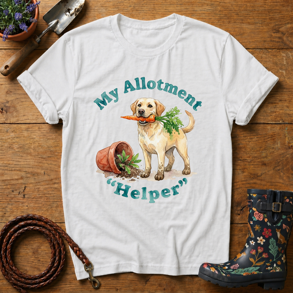 Labrador Allotment 'Helper' (watercolour) T-shirt