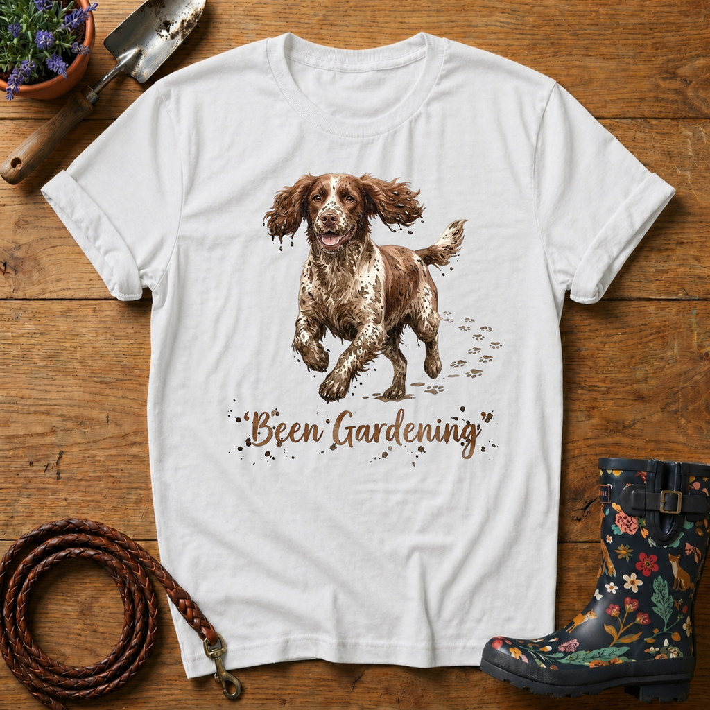 Cocker Spaniel 'Been Gardening' T-shirt