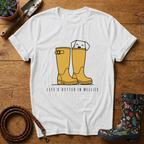Life's Better In Wellies (yellow) T-shirt