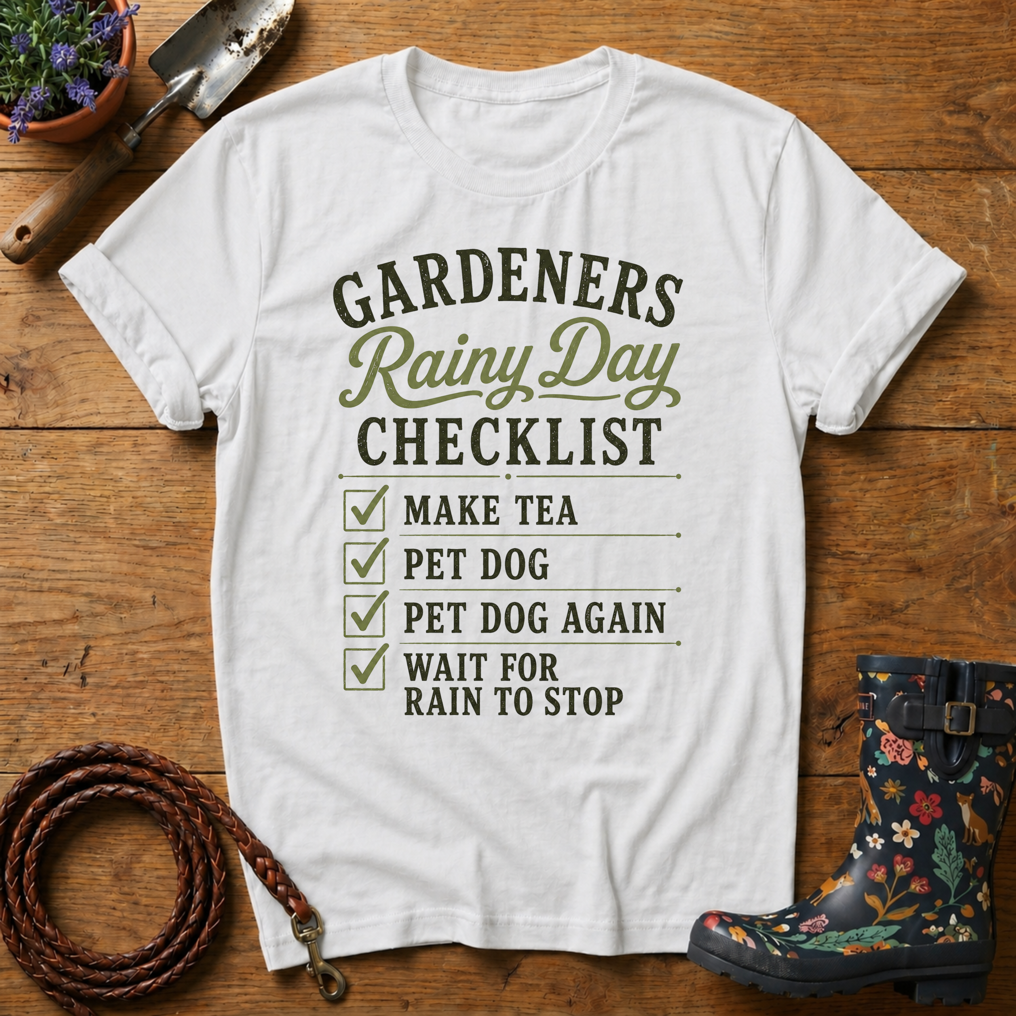 Rainy Day Checklist T-shirt