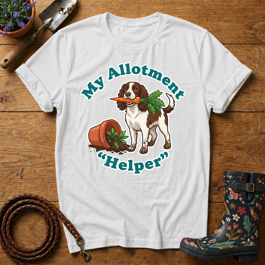 Spaniel My Allotment 'Helper' T-shirt